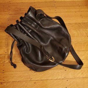 COACH AUTHENTIC LEATHER CROSS BODY BLACK BAG